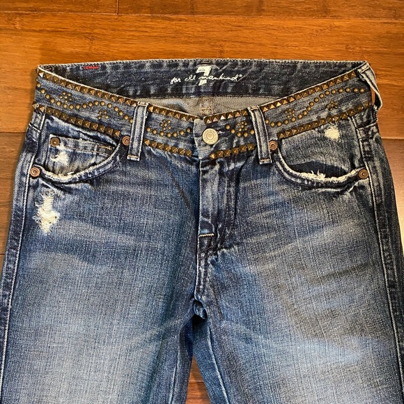 Vintage 7 FOR ALL MANKIND Studded Jeans - Picture 4 of 8